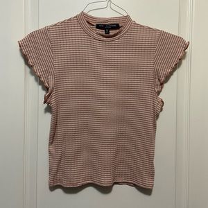 mauve and white strip shirt